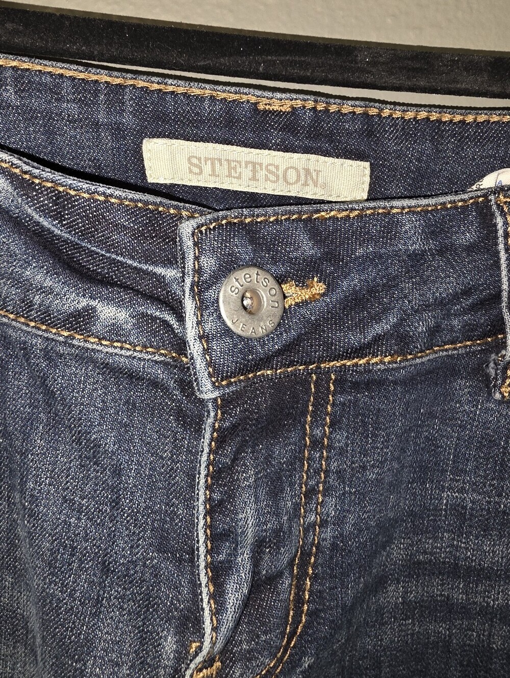 Stetson Women's 214 City Trouser Flare Leg Western Jeans Blue Denim Size 4 - Picture 3 of 5